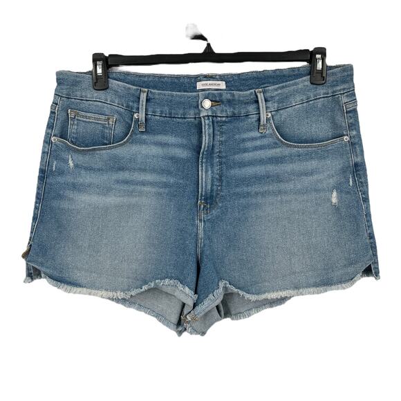 Good American shorts Good Curve high waist denim plus size 18 - Picture 1 of 5